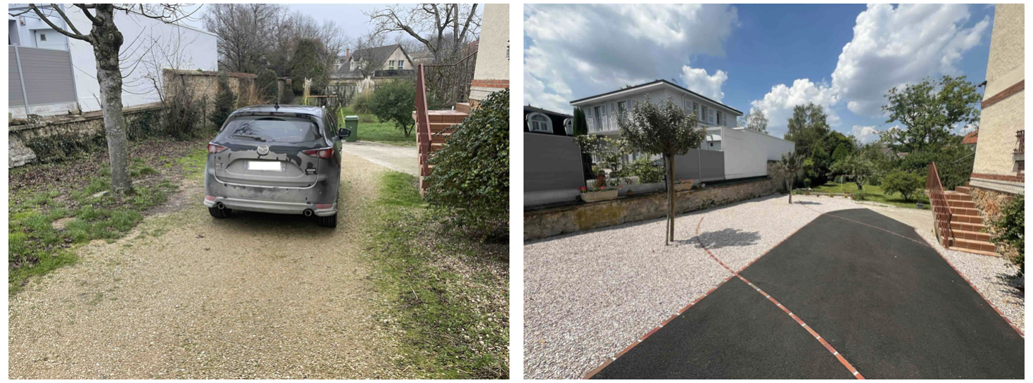 Réfection allée Châlons-en-Champagne : enrobé et gravier