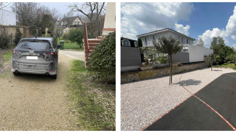 Réfection allée Châlons-en-Champagne : enrobé et gravier