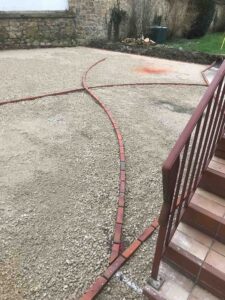 Détail bordures briques allée Châlons-en-Champagne